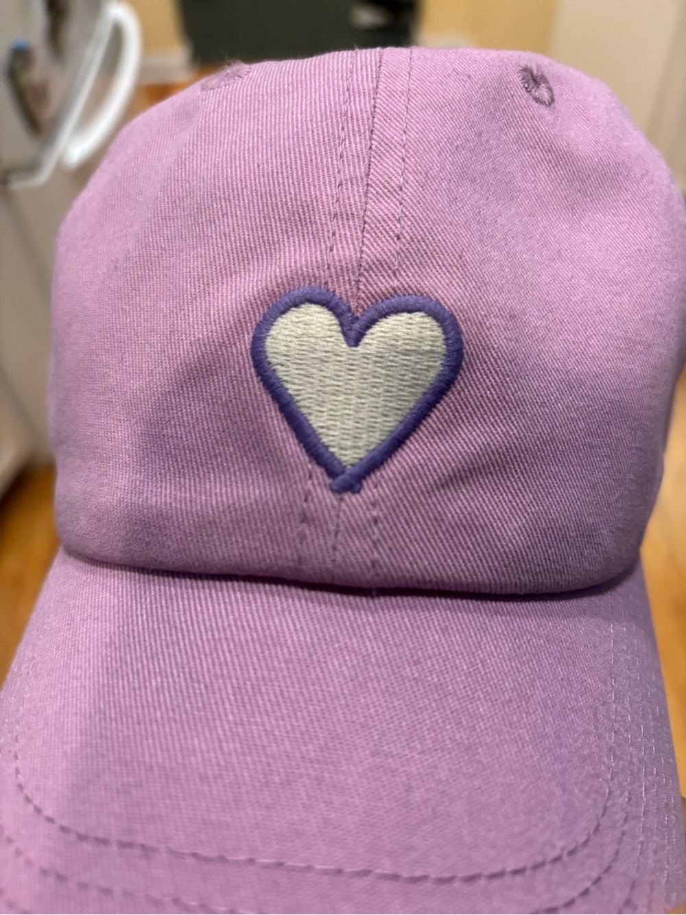 Life Is Good Lavender Baseball Cap with White Heart
